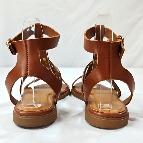 Michael Shannon Tan Sandals with Gold Accents Size 7 - Picture 6 of 8